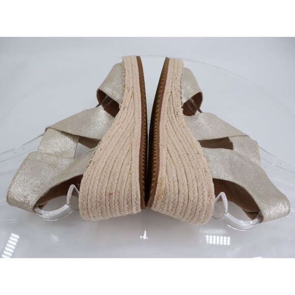 Eileen Fisher Womens Weslia Leather Ankle Strap Wedge Espadrille Sandals Size 10 - Picture 8 of 12